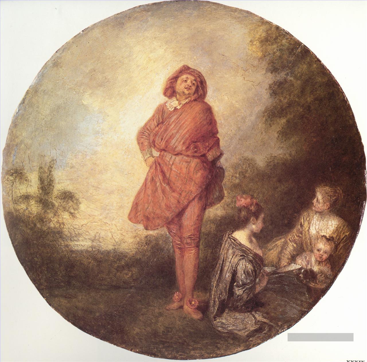 LOrgueilleux Jean Antoine Watteau classique rococo Peintures à l'huile